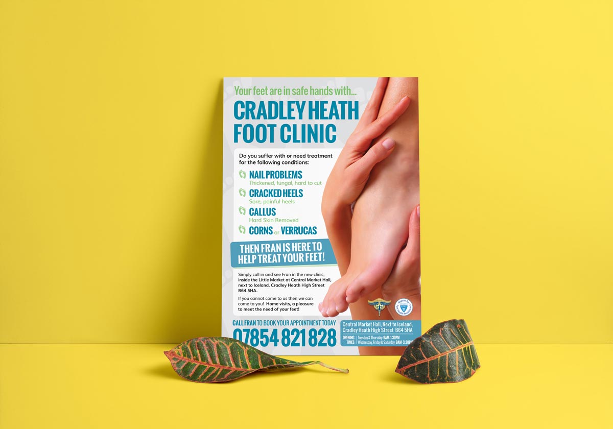 Cradley Heath Foot Clinic Leaflet Design