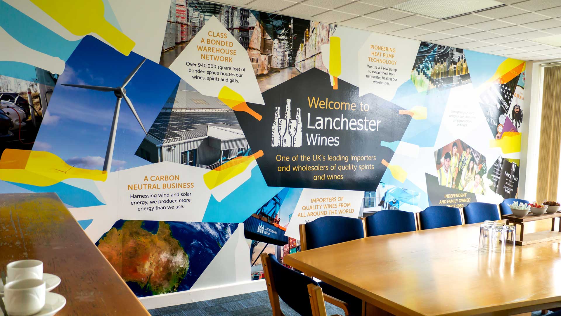 Lanchester Wines Wall Graphics by Tony Man